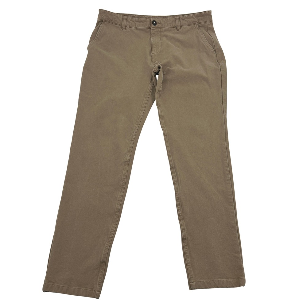 Mugsy Belmonts Tapered Pants Mens 35x32 Brown Khaki Stretch Chino